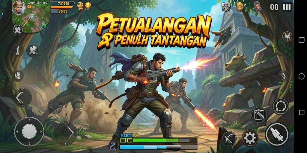 Tangkapan layar gameplay 700Q yang menunjukkan aksi seru dan karakter yang menakjubkan.