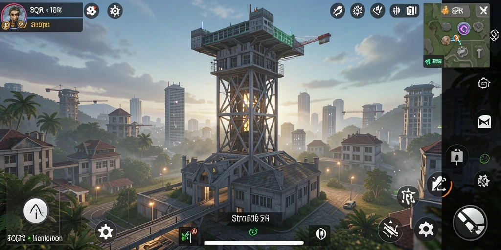 Screenshot gameplay 8QR menampilkan aksi menara pertahanan yang mendebarkan.