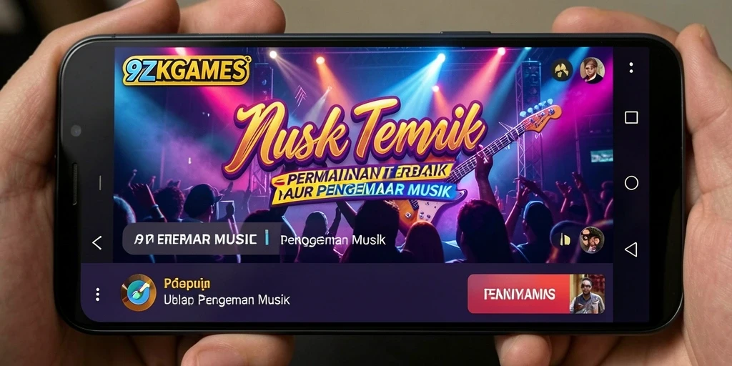 Tampilan menarik gameplay 9ZKGAMES dengan berbagai aksi musik.