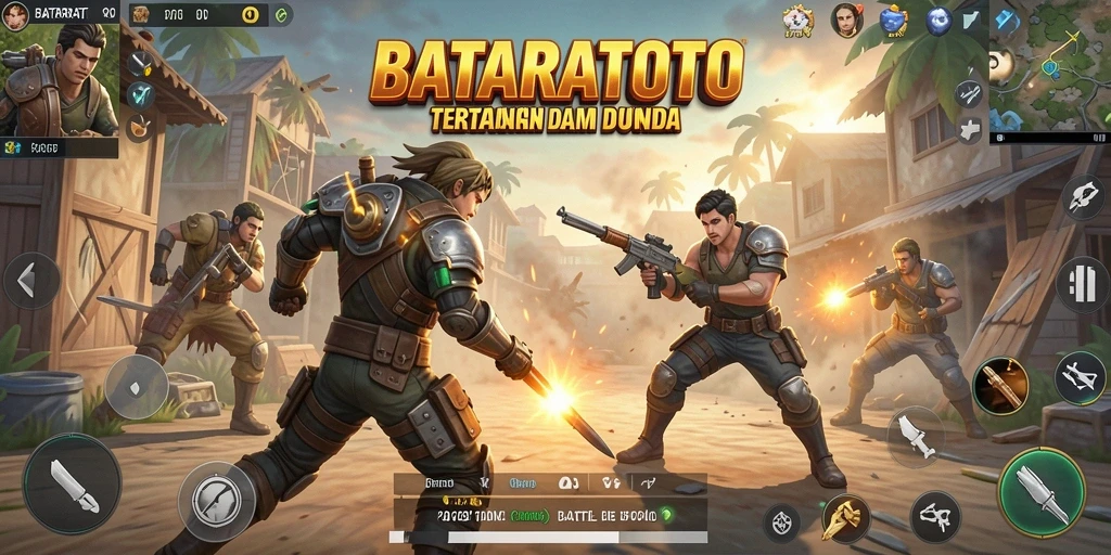 Tampilan gameplay seru dalam pertarungan Battle Royale.