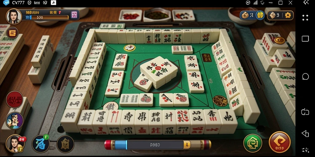 Gameplay CV777 yang seru dan penuh strategi Mahjong.