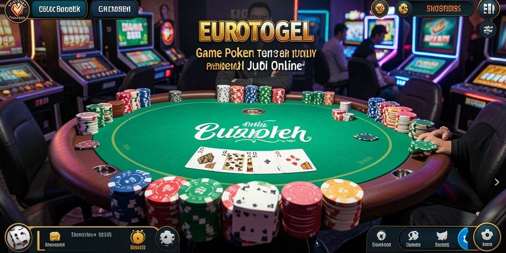 Tampilan menarik dari gameplay Poker di EUROTOGEL.