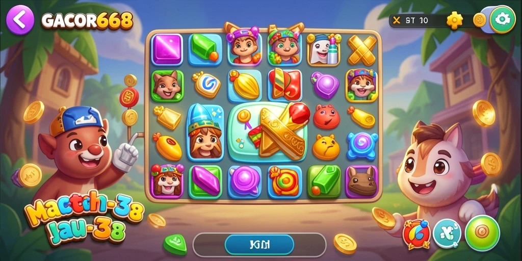 Tampilan gameplay <strong>GACOR668</strong> yang penuh warna dan menarik.