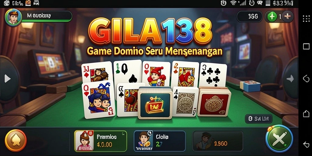 Screenshot gameplay GILA138 yang menunjukkan serunya permainan Domino.