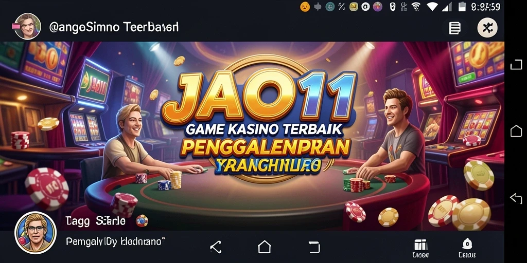 Screenshot dari JAGO11 menunjukkan gameplay kasino yang mengasyikkan dan interaktif.