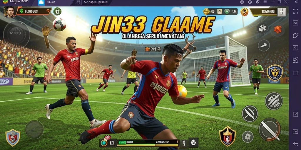 Screenshot gameplay JIN33 menunjukkan aksi olahraga yang seru dan kompetitif.