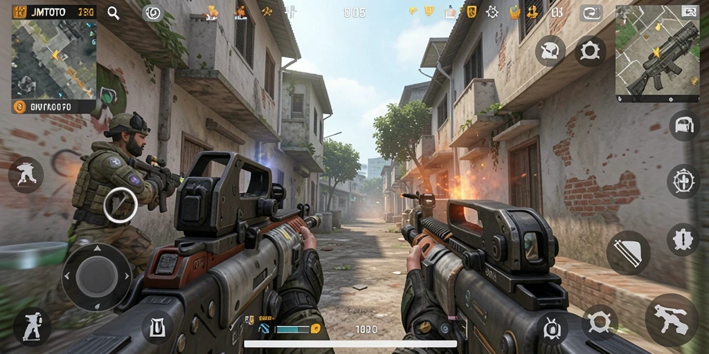 Tampilan gameplay mendebarkan dari JMTOTO yang menampilkan aksi tembak-menembak seru.