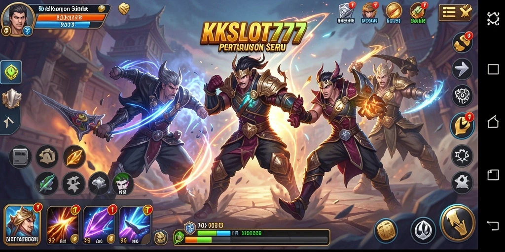 Gameplay KKSLOT777 yang mendebarkan dalam pertempuran Fighting.