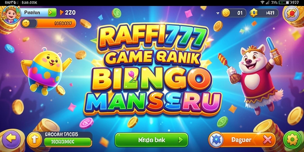 Screenshot RAFFI777 menampilkan gameplay Bingo yang seru.