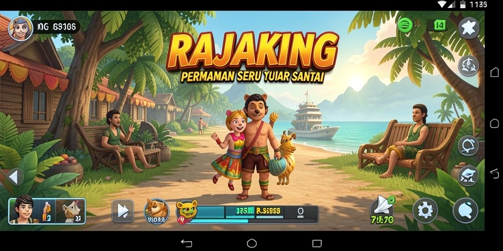 Tampilan gameplay seru dan mengasyikkan di RAJAKING.