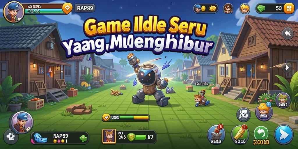 Tampilan gameplay menarik dari RAP89 yang menunjukkan karakter bekerja.