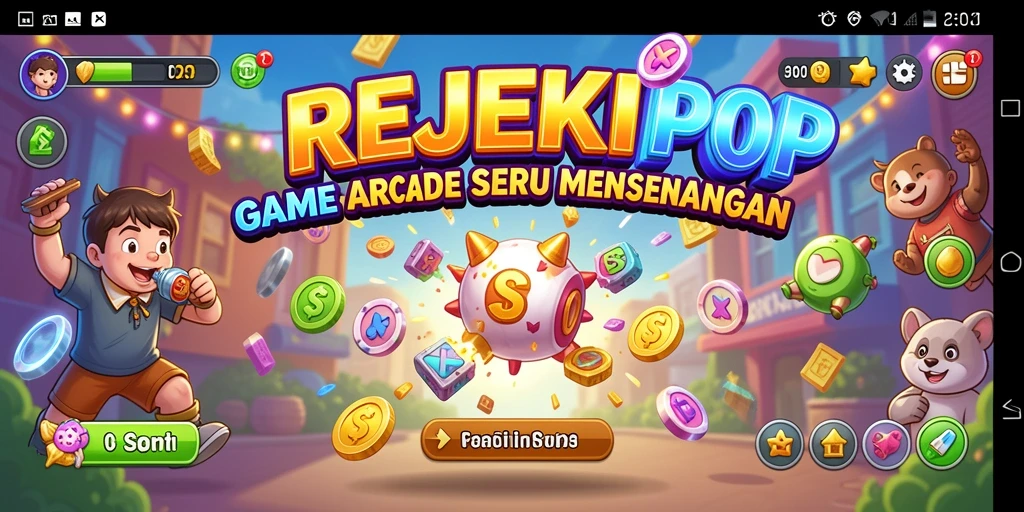 Tampilan aksi seru dalam gameplay REJEKIPOP.