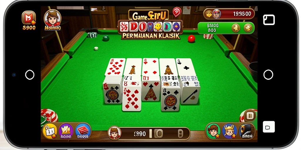 Screenshot gameplay S80 menampilkan aksi seru permainan Domino.