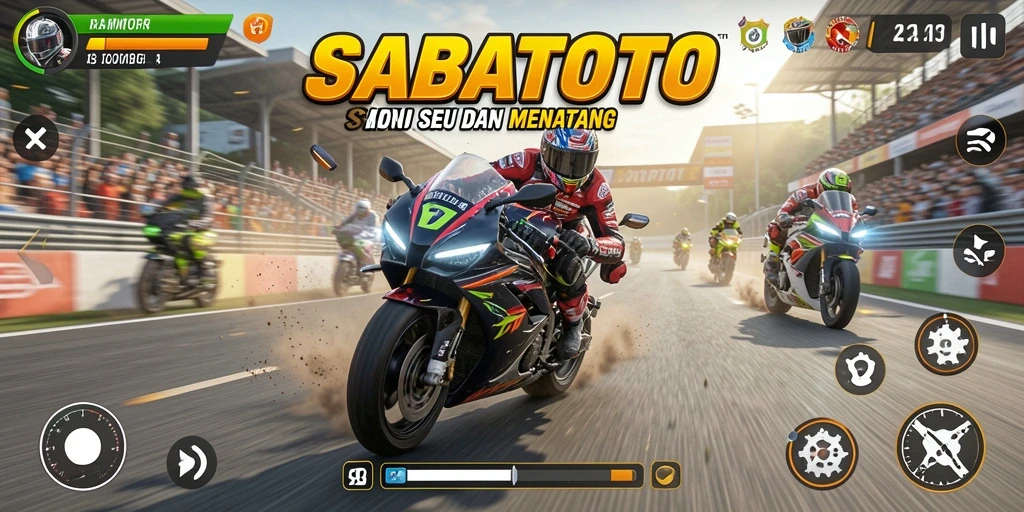 Screeshot gameplay seru dari SABATOTO di lintasan balap.