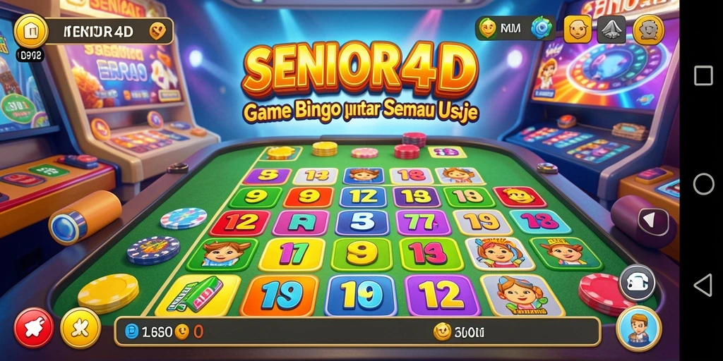 Gameplay Bingo yang seru dan interaktif di SENIOR4D.
