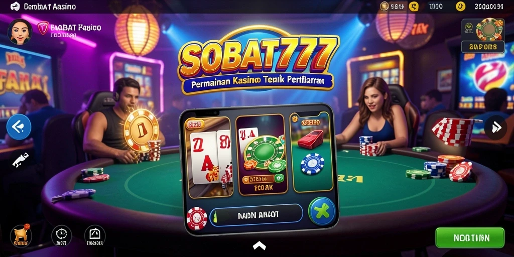 Tampilan gameplay SOBAT777 yang mendebarkan dan penuh warna.