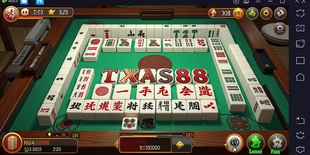 Screenshot gameplay TEXAS88 yang menampilkan momen seru permainan Mahjong.
